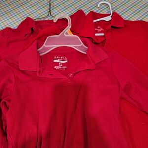 Kids Classic Red Polo Style Uniform Shirt
